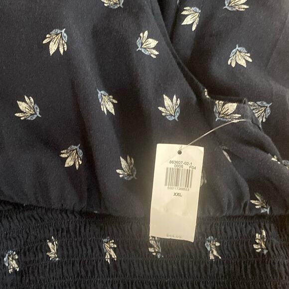 Old Navy Ditzy Blue Waist-Defined Midi Dress - Picture 6 of 8